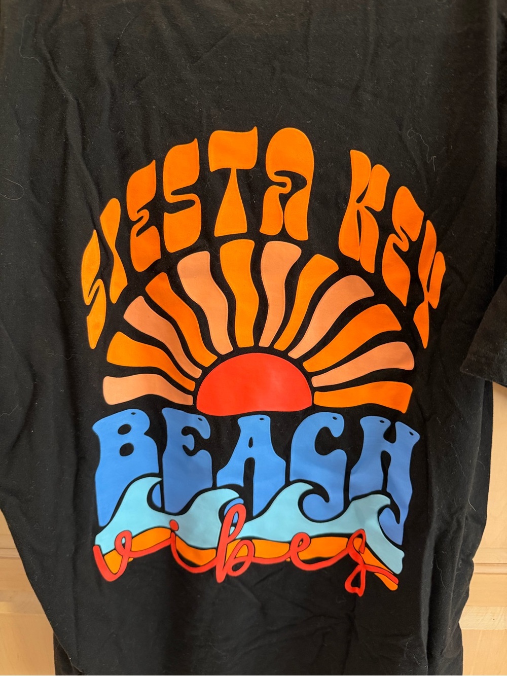 Black Short-Sleeve 'Siesta Key Beach Vibes' Graphic Tee